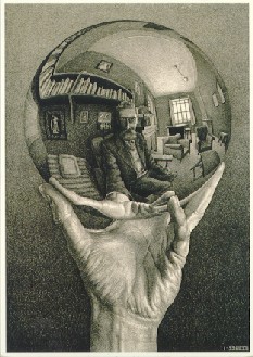 Hand mit spiegelnder Kugel (1935)
